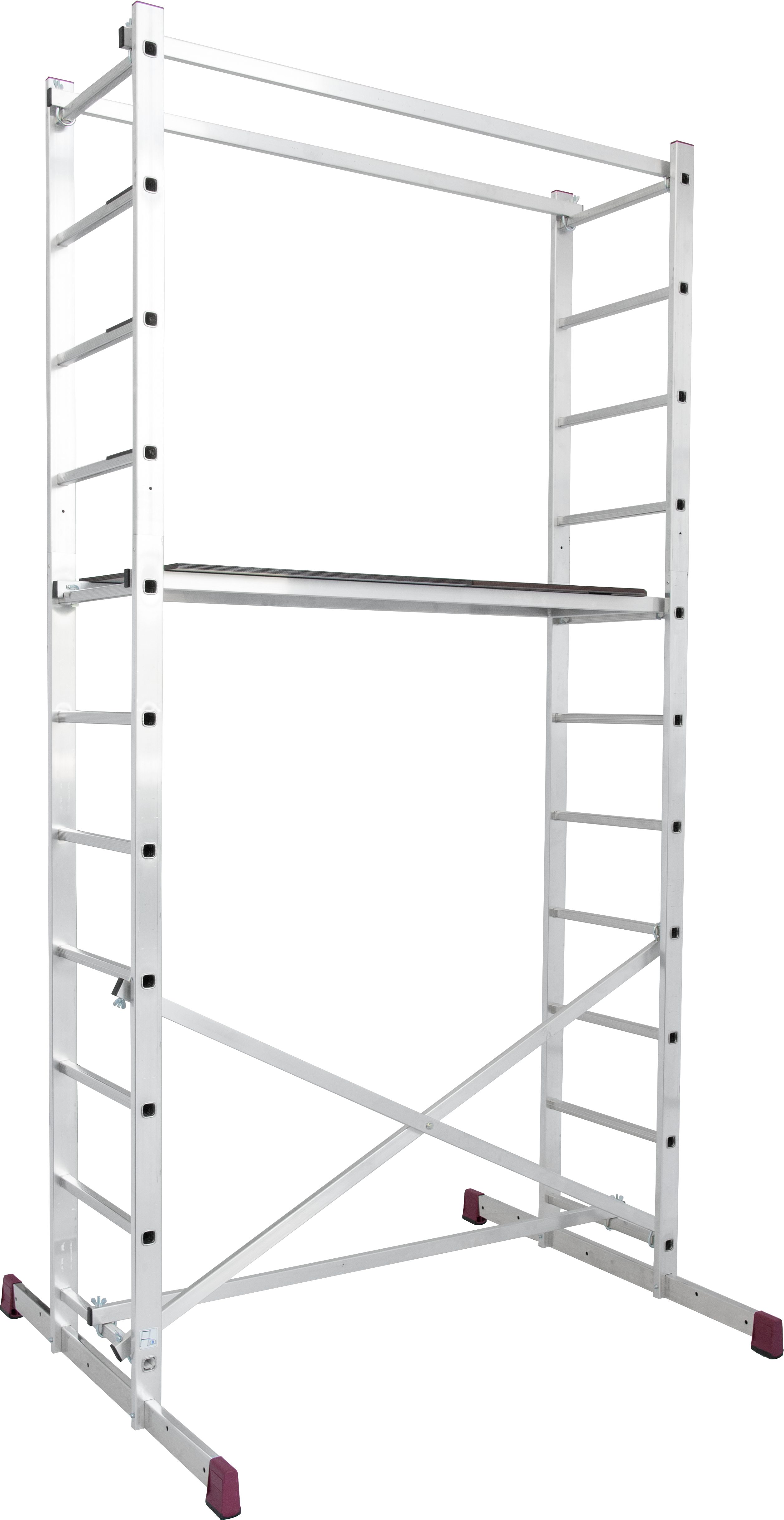 KRAUSE Arbeitsgerüst CORDA, Montagegerüst mit rutschsicherer Belagbühne 1,50 x 0,56 m