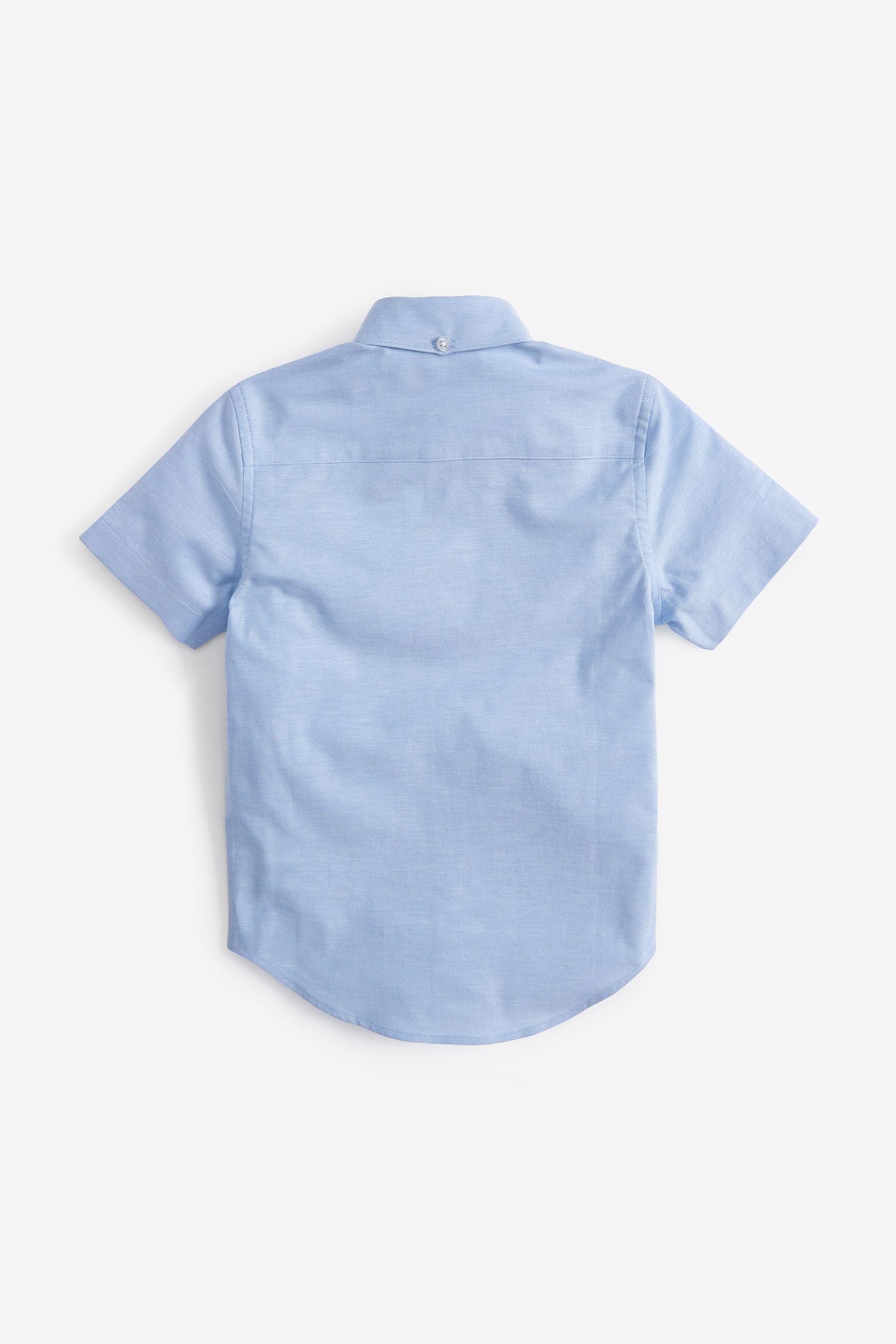 Kurzarmhemd Oxfordhemd Plain (1-tlg) Next Blue