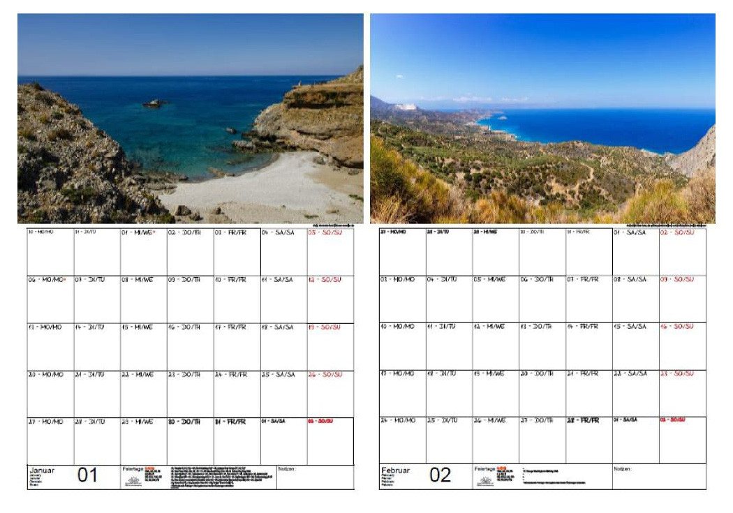 Thumbnail - Seelenzauber Wandkalender Reisezauber Kreta Wand- Planer Kalender für 2025 DIN A3 Griechenland