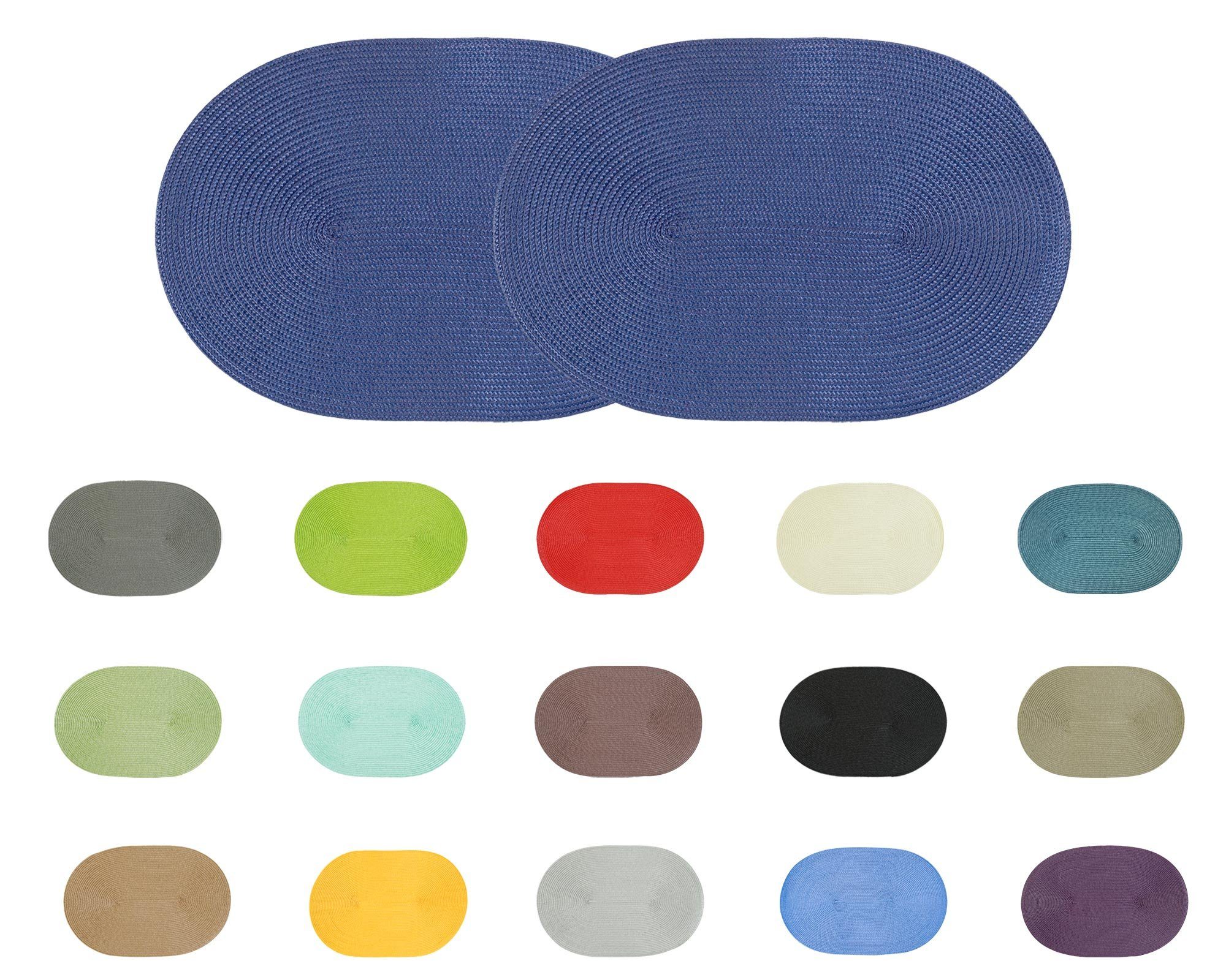 Haus und Deko Platzset Platzset 2er Set oval ca. 45x30 cm Platzdeckchen Tis günstig online kaufen