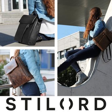 STILORD Cityrucksack "Anita" Lederrucksack Damen Klein Vintage