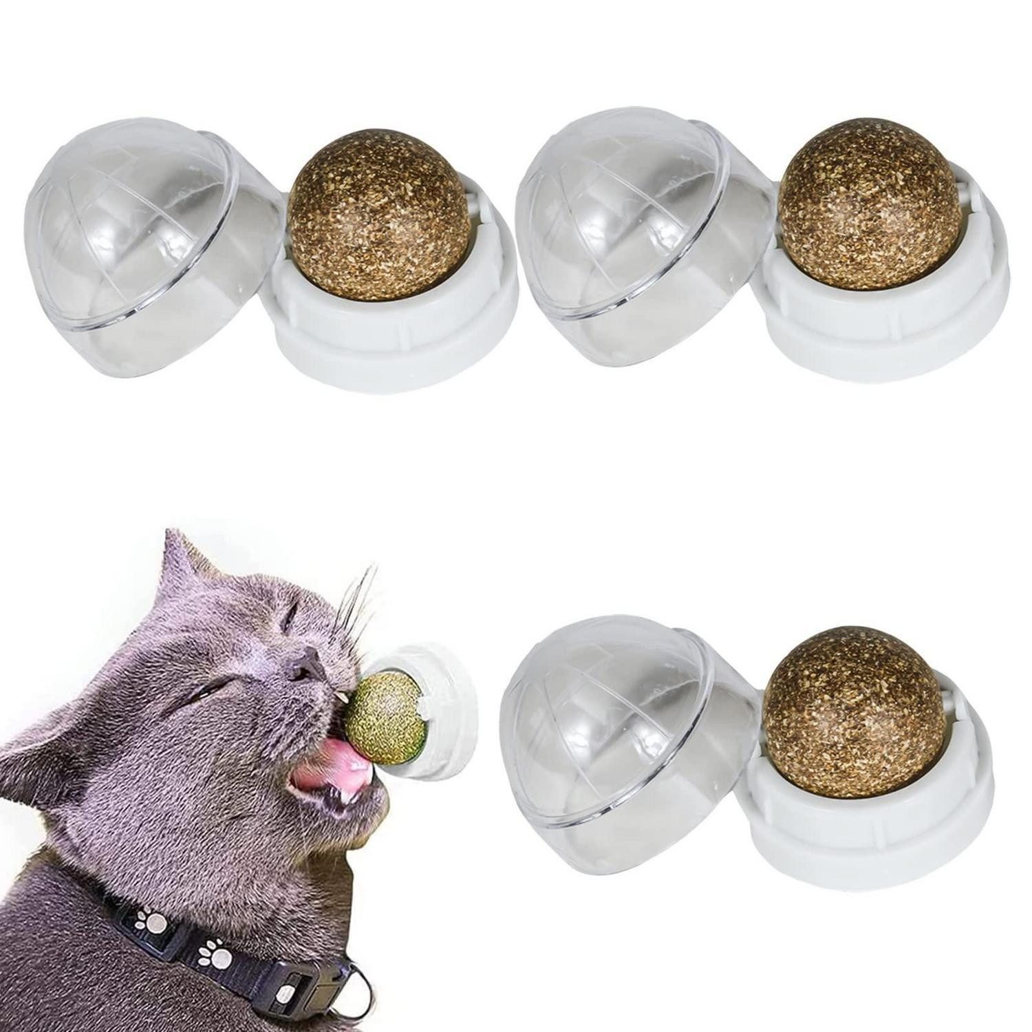 LuxusKollektion Snackball Katzenminze Ball Set 3 Stk. Wandspielzeug, Kunststoff, (3-tlg)