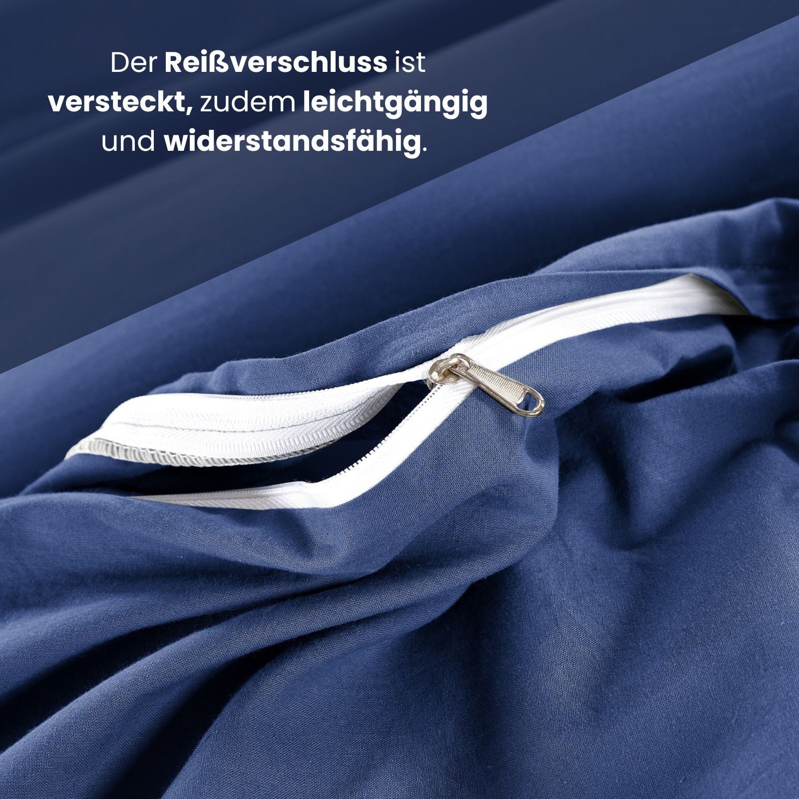 wometo Bettwäsche Stone Washed 135x200 Renforcé, Baumwolle, 2 teilig, OEKO-TEX®, 100% Baumwolle, Bettwäsche im Knitterlook mit Stehsaum – Bild 5 von 5