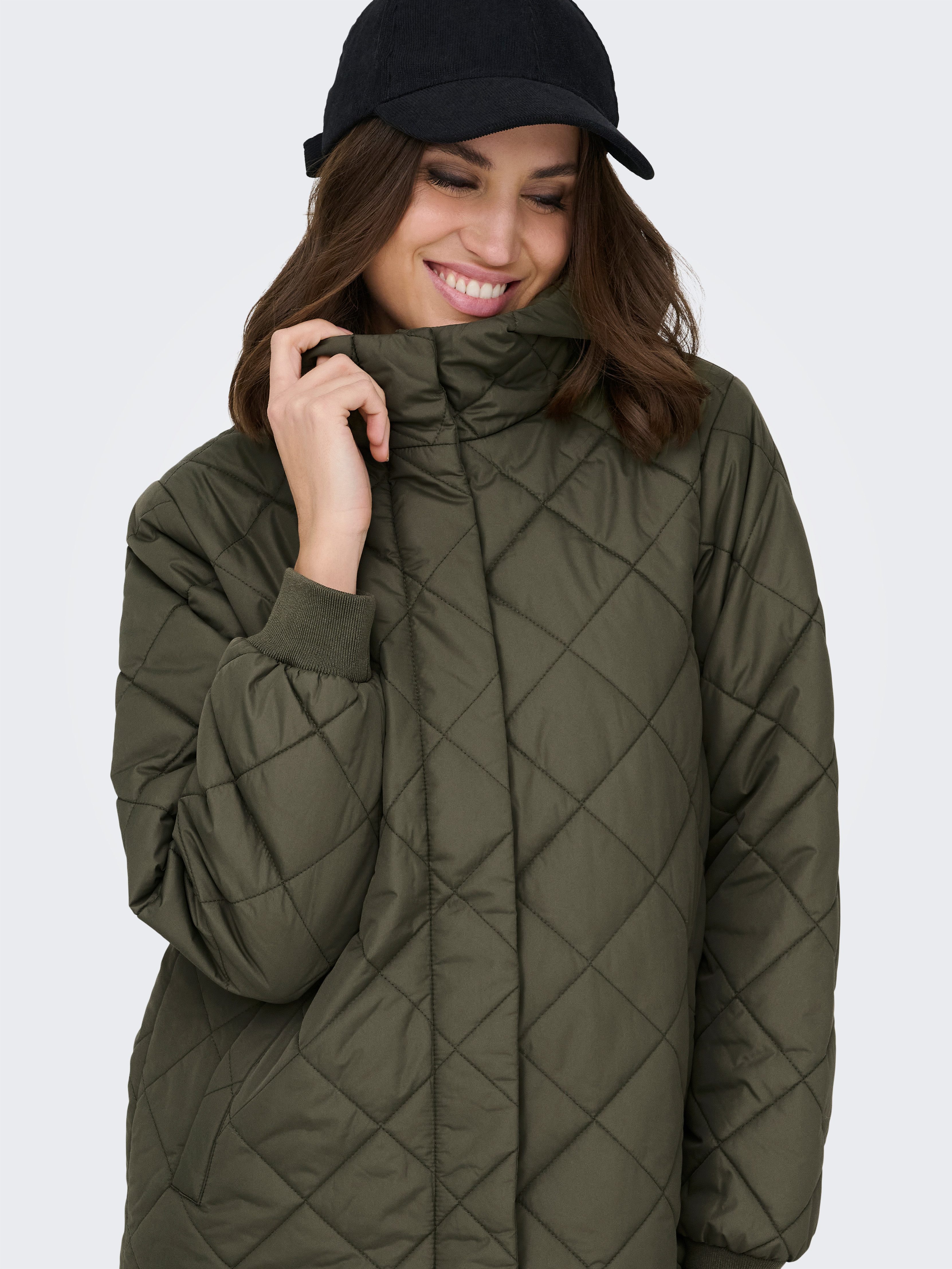 ONLY Steppmantel ONLJULIET QUILTED HOOD ZIP COAT OTW NOOS Kunstfaser
