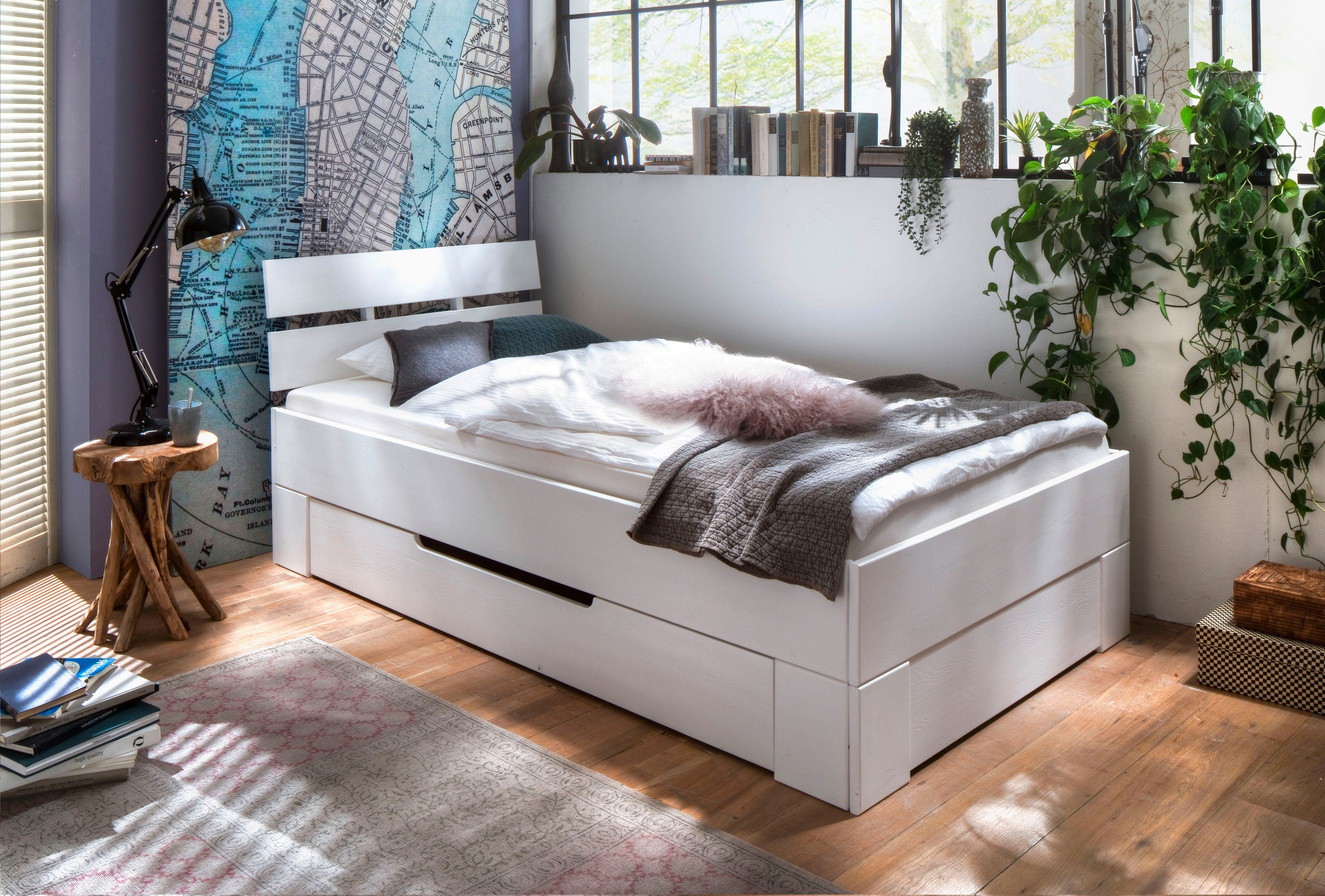 Home affaire Schubkasten-Unterbau Progress Schublade für extra Stauraum unter dem Bett Massivholz, FSC®-zertifiziert, massive Kiefer