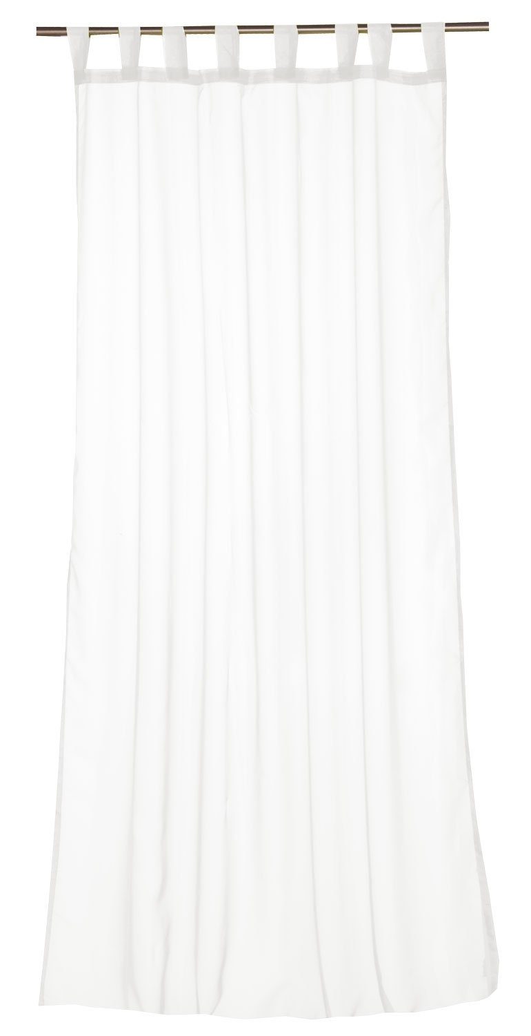 Vorhang Schlaufenvorhang SAMBIA, Weiß, B 140 cm, 255 Gözze L cm