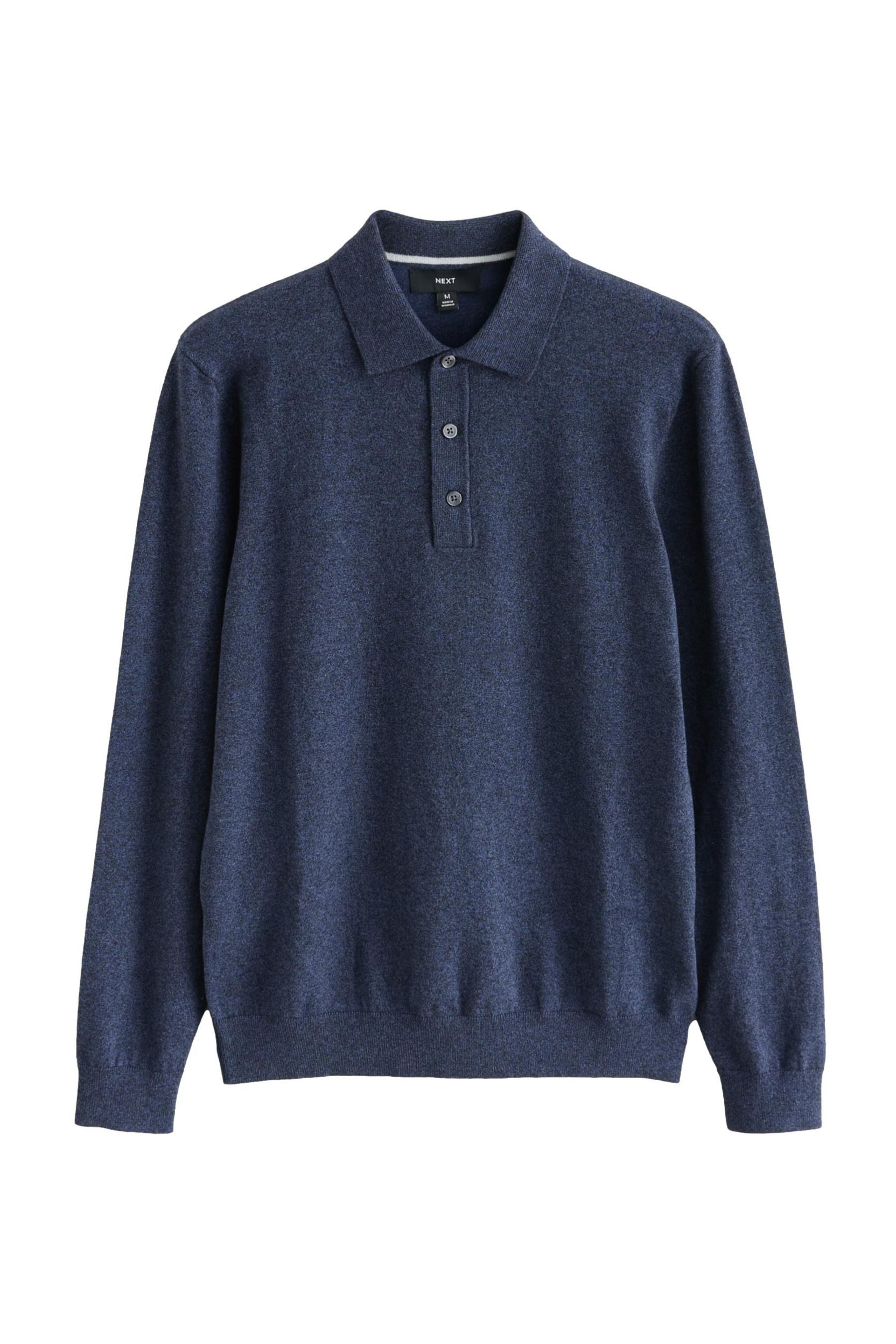 Next Langarm-Poloshirt Langärmeliges Slim Fit Poloshirt aus Strick (1-tlg)