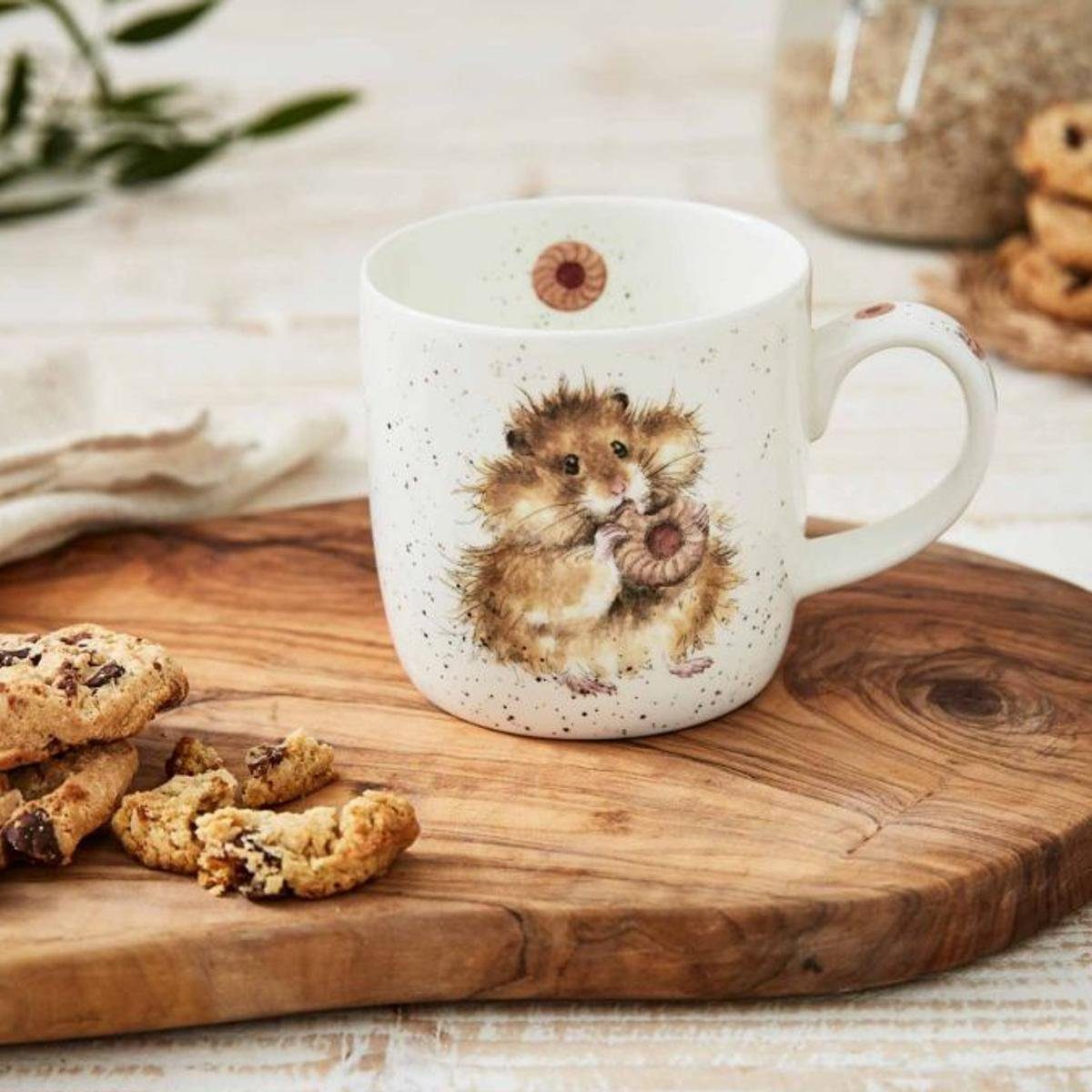 Wrendale Becher Wrendale Designs Porzellan-Becher Hamster Morgen beginnt die Diät, Porzellan