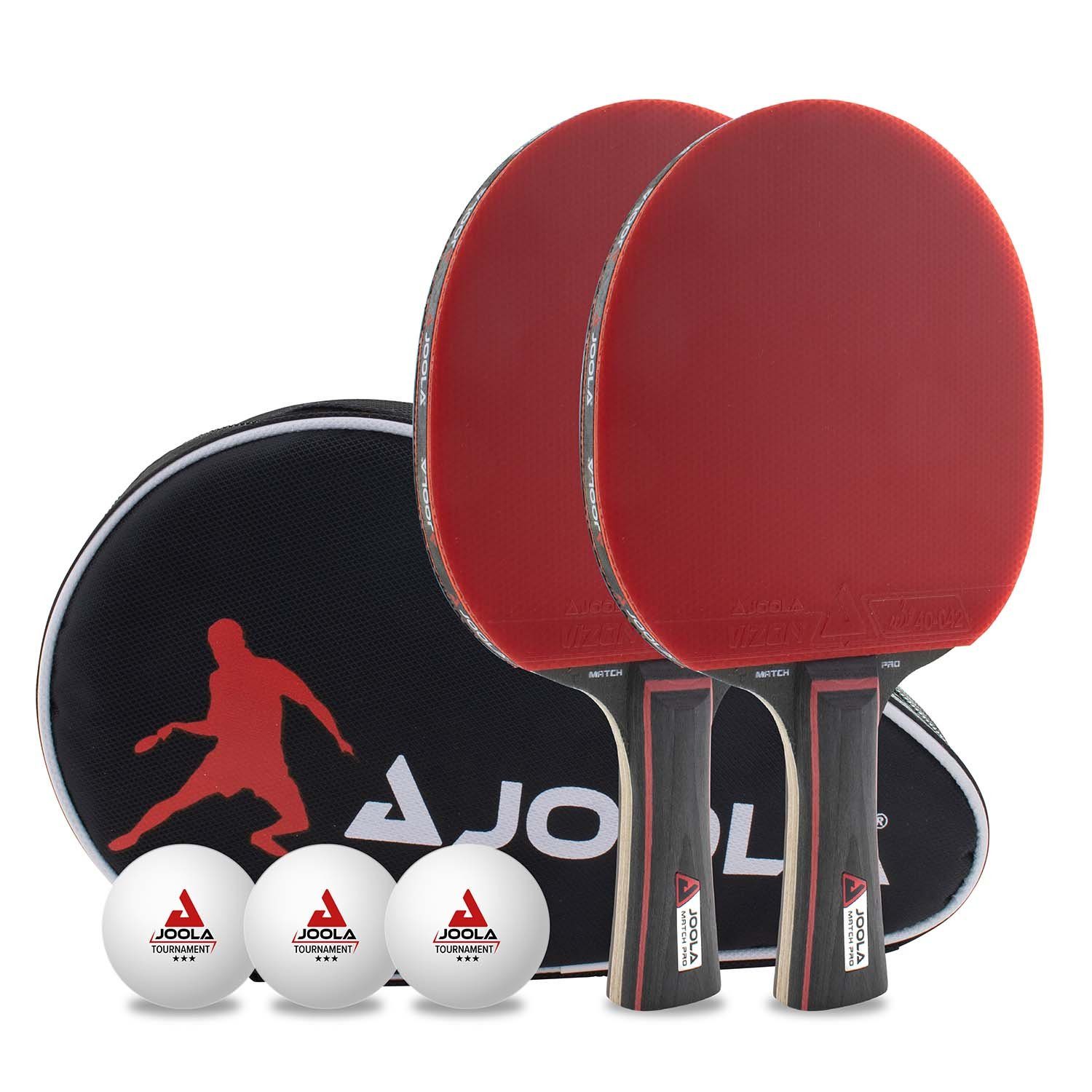 Joola Tischtennisschläger Set Duo Pro, Tischtennisset Racket Tennis Schläger Set Tischtennis Table Bat