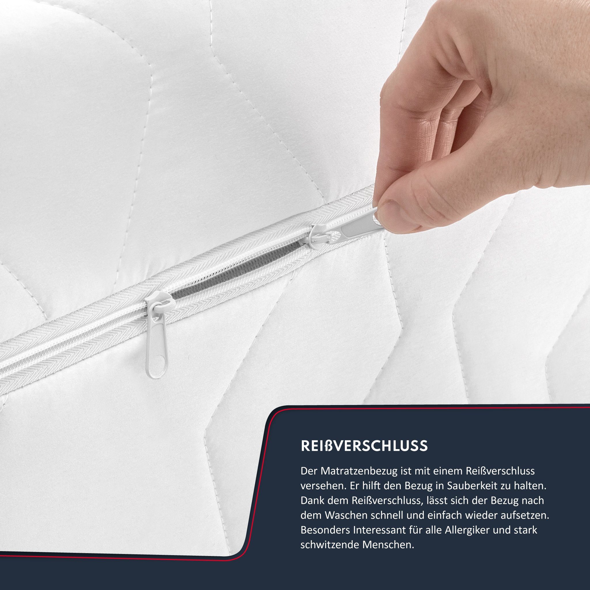 Taschenfederkernmatratze HOME MAX Matratze H3 H4 90x200, 140x200, 180x200 cm & weitere Größen, FDM, 24 cm hoch, (80x200 cm, Allergiker geeignet), 7 Zonen