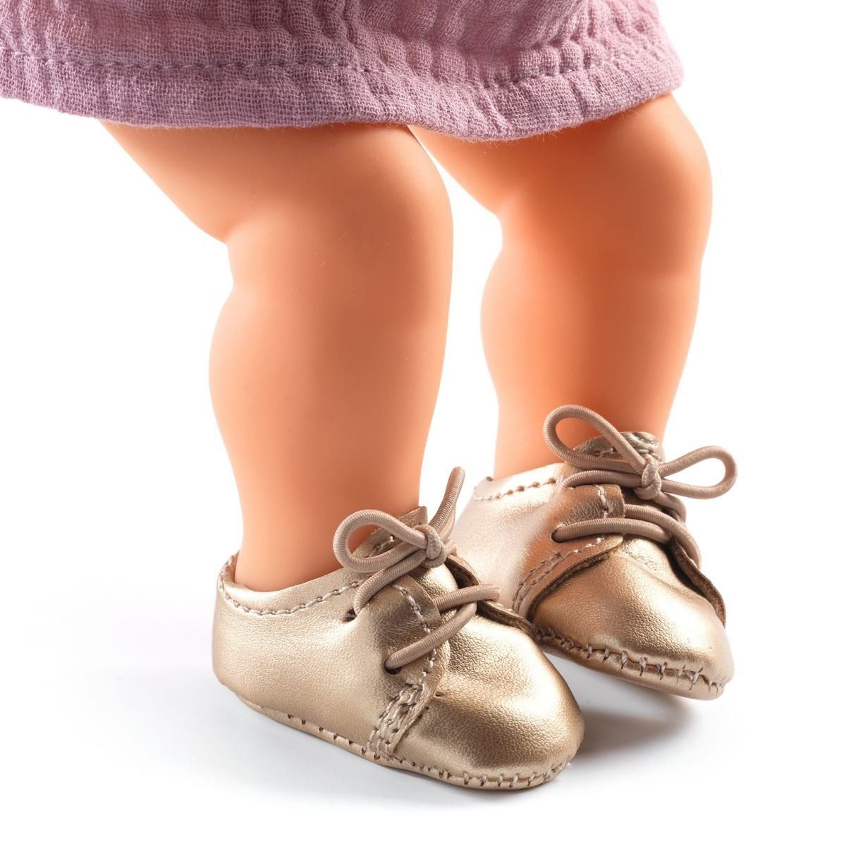 DJECO Puppen Schuhe POMEA Puppenschuhe Schnürschuhe mit fester Senkelöse für Puppen 36 cm