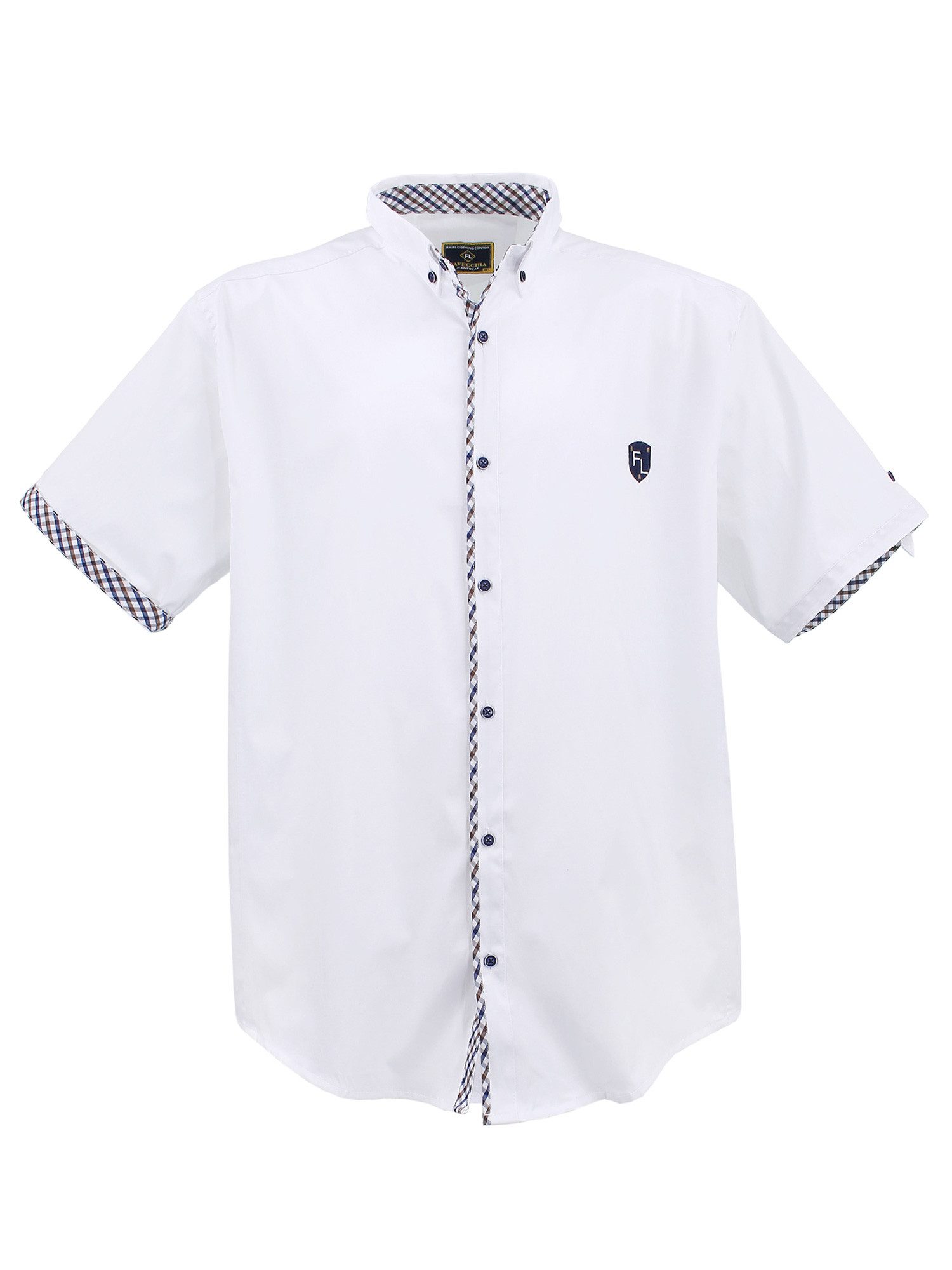 Lavecchia Kurzarmhemd Lavecchia Herren Kurzarmhemd 9003A (White, 3XL) modisches & zeitloses Herrenhemd