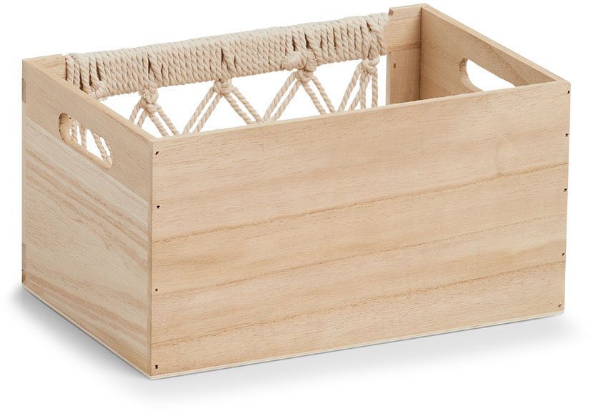 Zeller Present Dekokiste Aufbewahrungskiste Boho", Holz" (1 St), Makramee-D günstig online kaufen