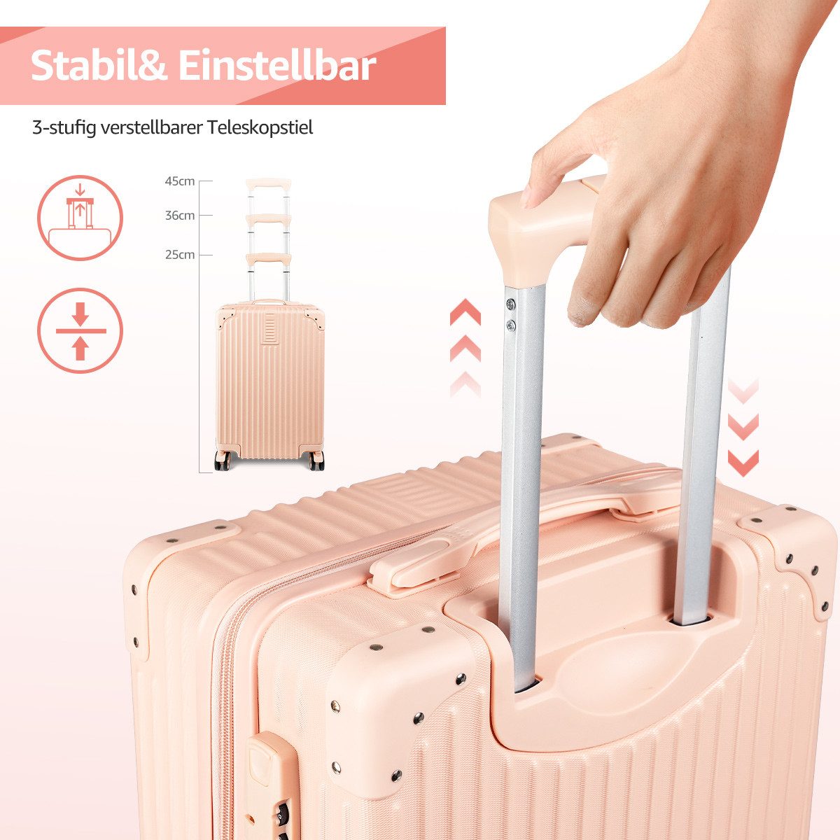 NULSTA Kofferset Handgepäck Koffer M-L-XL 20/24/28in, günstig online kaufen