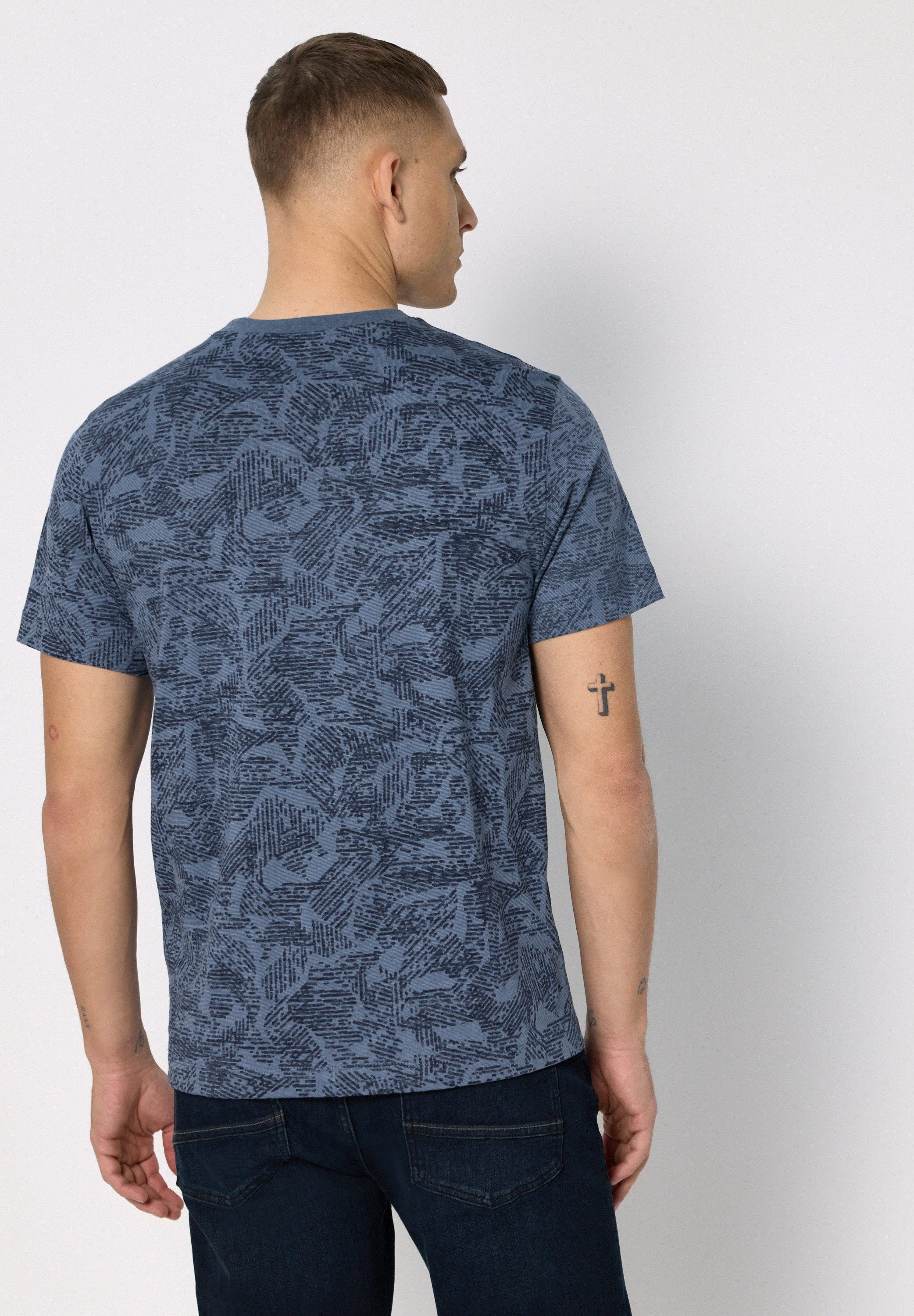 STREET ONE MEN T-Shirt mit grafischem Muster günstig online kaufen