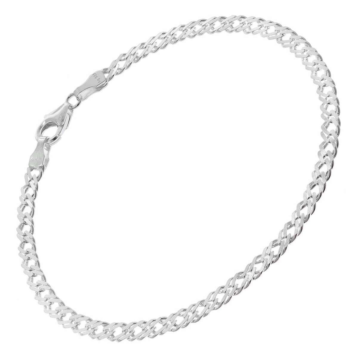 trendor Silberarmband 21040, für Damen und Herren 925 Silber Zwillingspanzer 3,9 mm