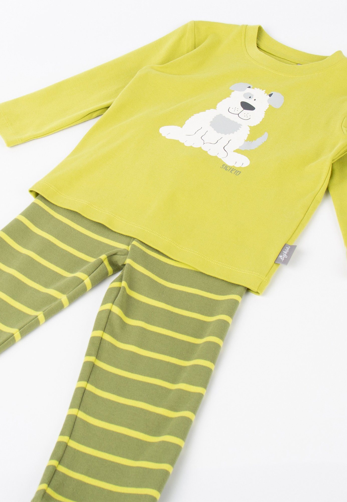 Pyjama Kinder tlg) Sigikid Bio-Baumwolle (2 Nachtwäsche Pyjama, grün