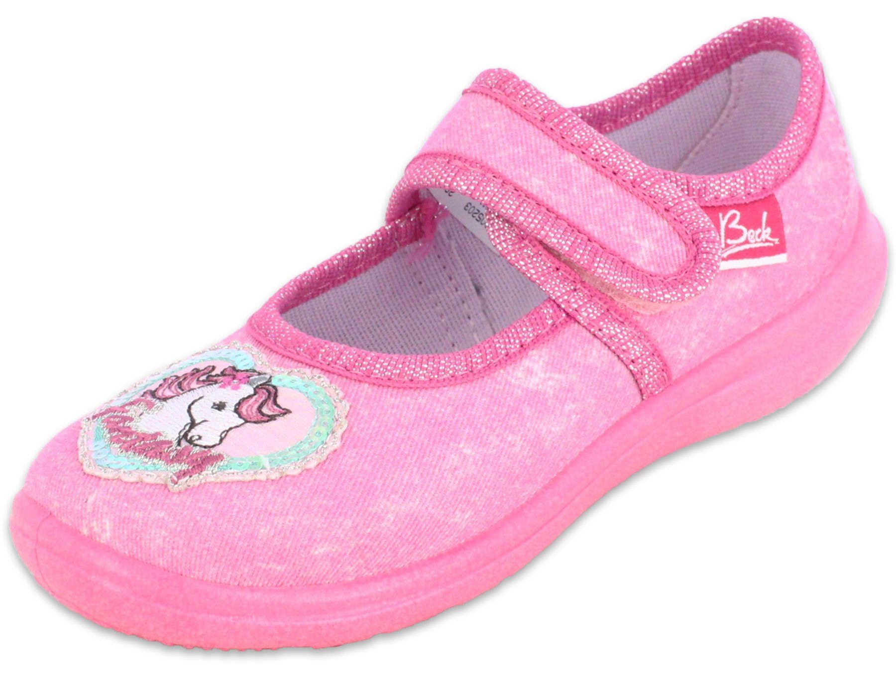 Beck Hausschuh Fantasy World Hausschuh (atmungsaktive Materialien, für Kindergarten, Schule, Zuhause) schmale Passform