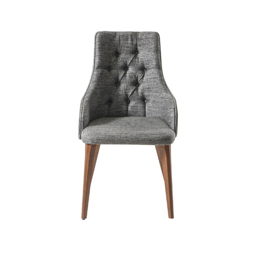 JVmoebel Stuhl, Stuhl Esszimmer Design Textil Stühle Möbel Luxus Holz Lehnstuhl
