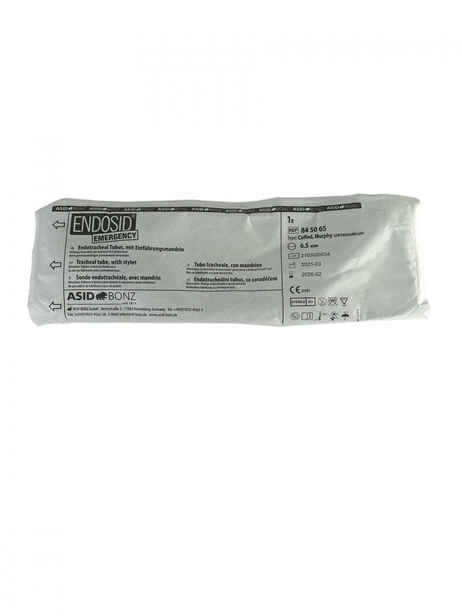 Inhalator ENDOSID® EMERGENCY – mit vormontiertem Einführungsmandrin - Murphy mit