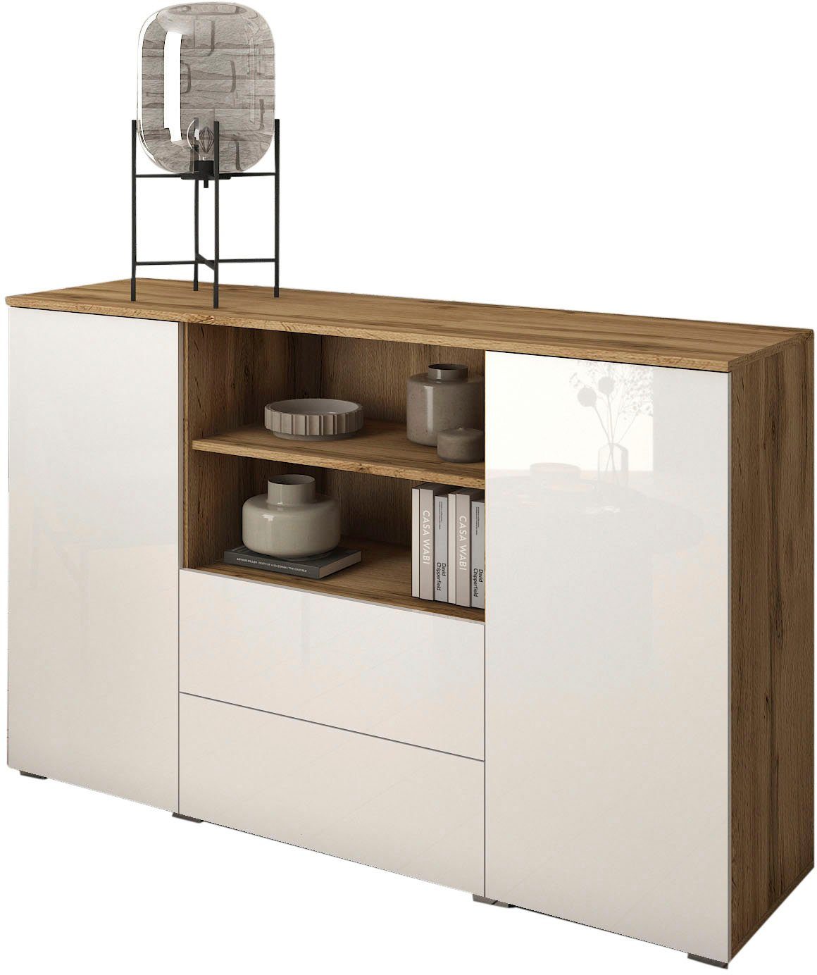 INOSIGN Sideboard PARIS (1 St), Moderne 140cm breite grifflose Kommode, vie günstig online kaufen