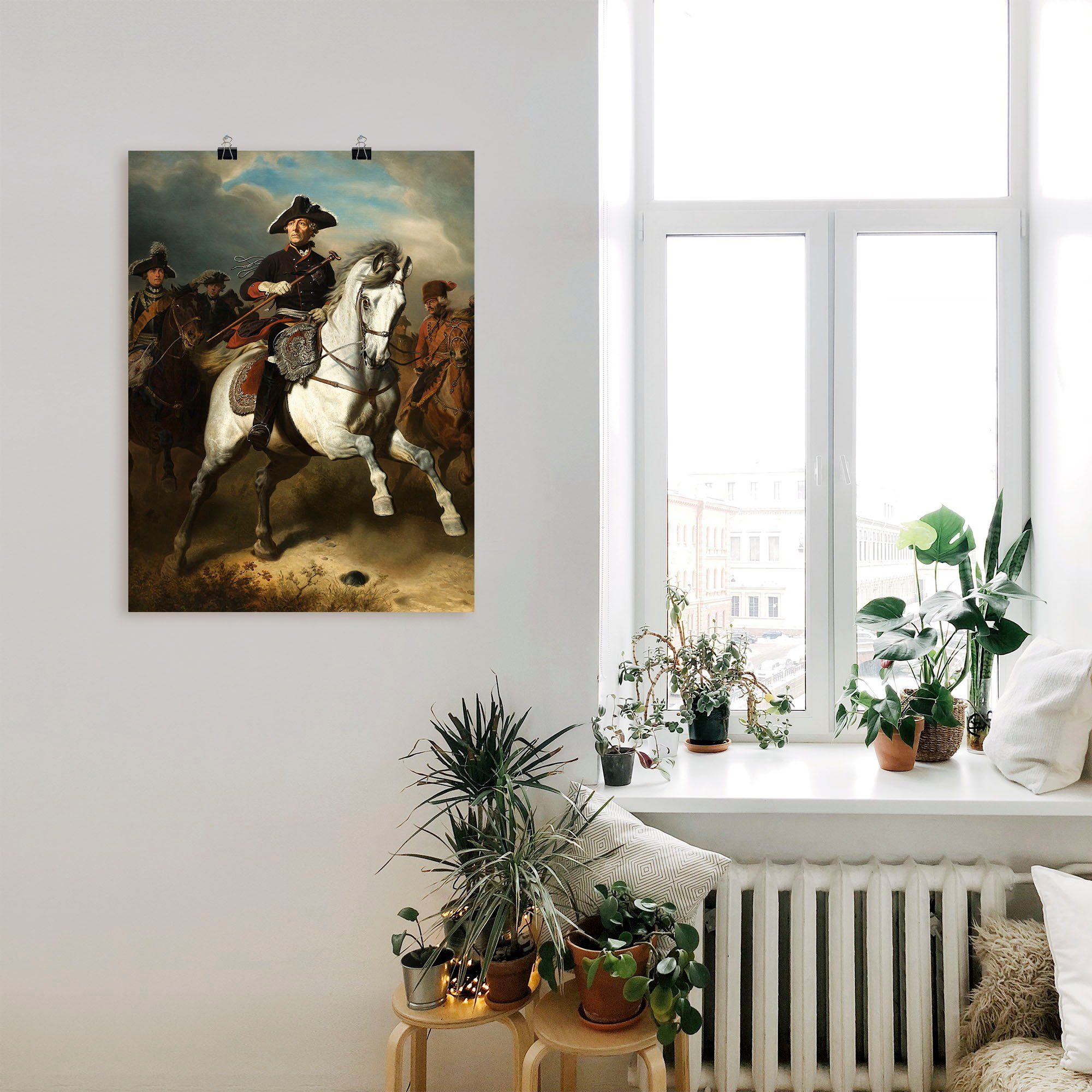 (1 Pferde. in oder Größen der als zu Leinwandbild, Poster Wandaufkleber Große Friedrich versch. Wandbild St), Artland 1861, Menschen