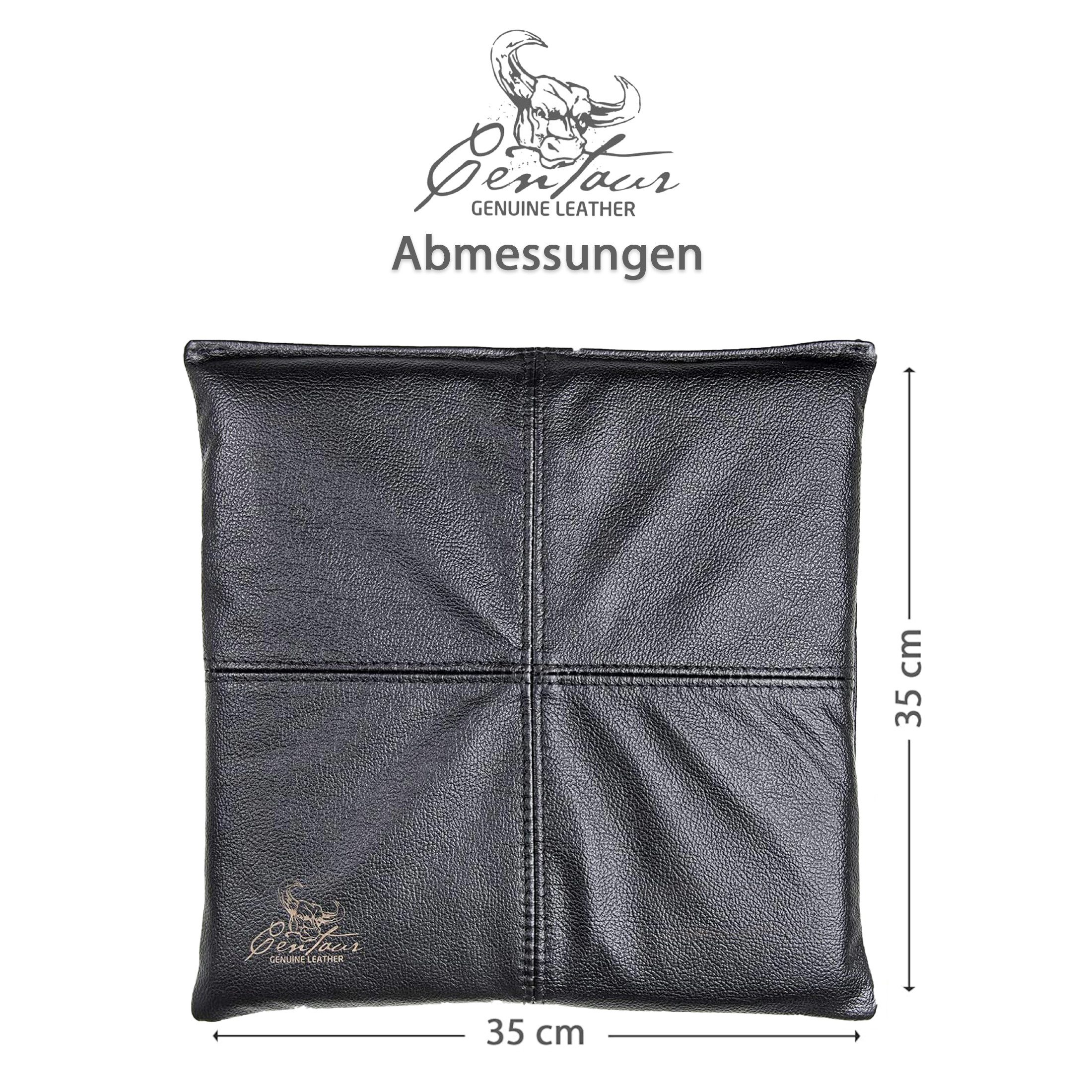 Centaur Sitzkissen aus echtem Leder, Sitzkissen, Hochwertiges Leder, echtes Rindleder, Antirutschfunktion, Handarbeit