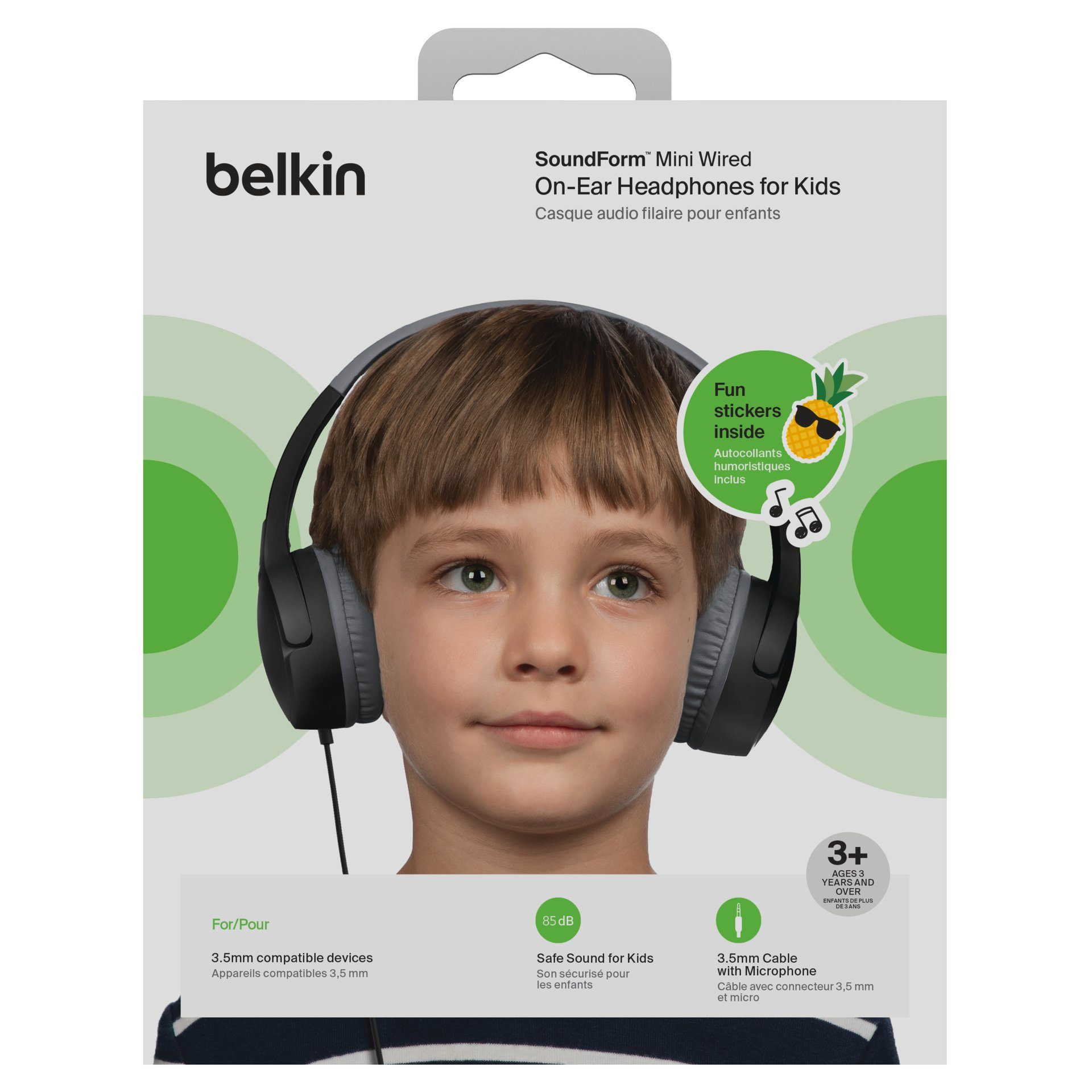 Belkin SOUNDFORM Mini Schwarz On-Ear-Kopfhörer (kabelgebunden)