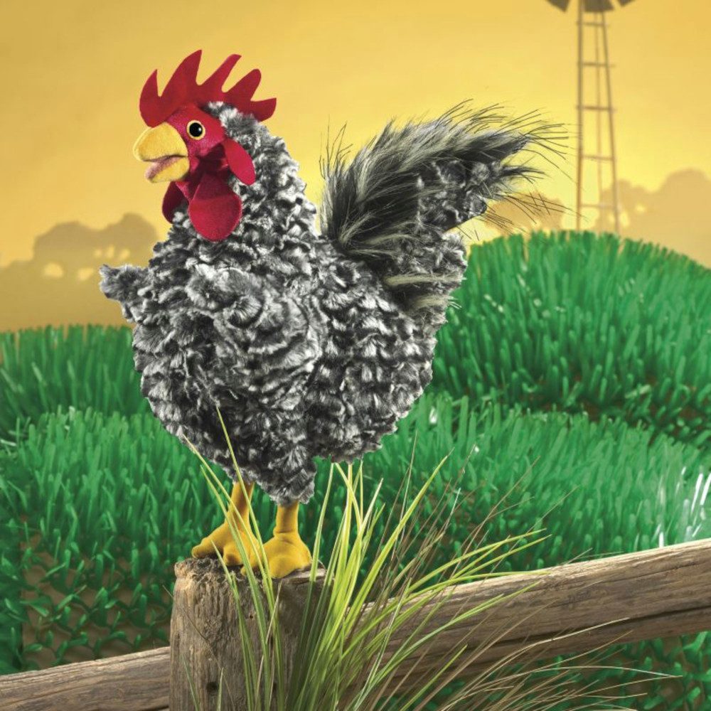 Folkmanis Handpuppen Handpuppe Folkmanis Handpuppe 30 cm Rooster / Hahn 3189 Huhn Hühner Gockel (Packung)