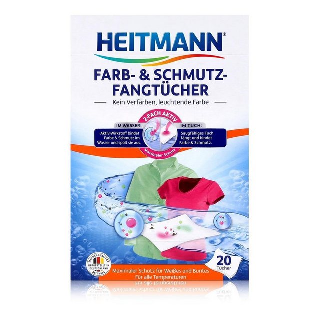 HEITMANN Heitmann Farb- und Schmutzfangtücher – Zweifach aktiver Wäscheschutz (Reinigungstücher