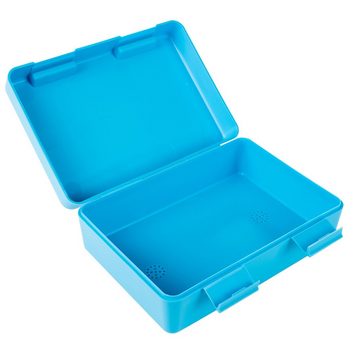 Mr. & Mrs. Panda Butterdose Einhorn Bergsteiger - Rot Pastell - Geschenk, Brotbox, Lunch box, But, Premium Kunststoff, (1-tlg), Luftlöcher