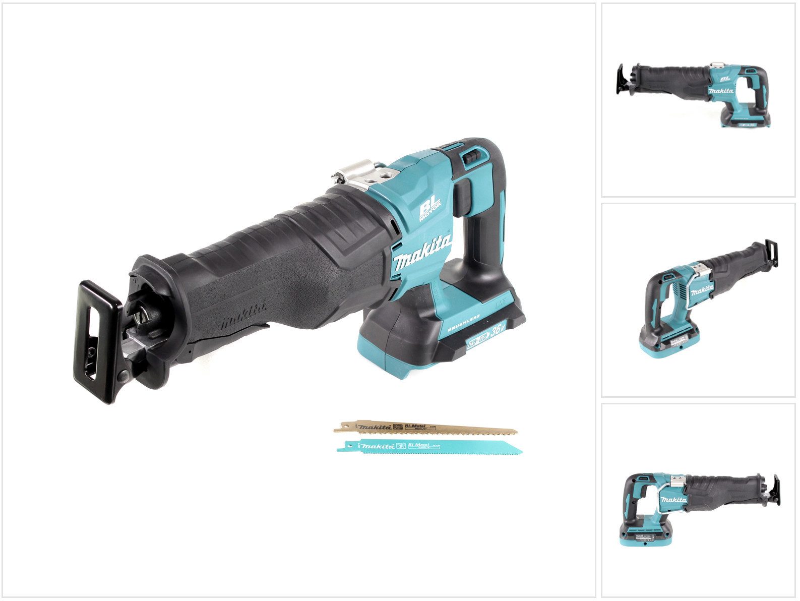 Makita Akku-Reciprosäge DJR 360 Z Akku Reciprosäge 36V (2x18V) Brushless Säbelsäge Solo - o