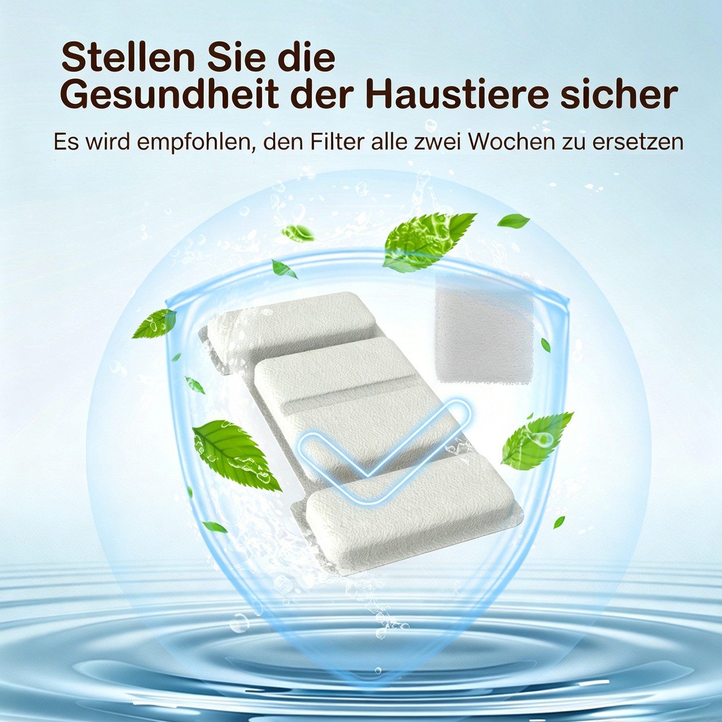 marmortrend Sehnsucht nach Einzigartigkeit Katzen-Futterautomat Filter für Katzenbrunnen mit 8 Aktivkohlefiltern+4 Schwämmefilter, Anwendbare Modelle-nur für MARMORTREND Katzen Trinkbrunnen