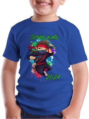 Shirtracer T-Shirt Cooler Ninja Junge 2024 Einschulung Junge Schulanfang Geschenke
