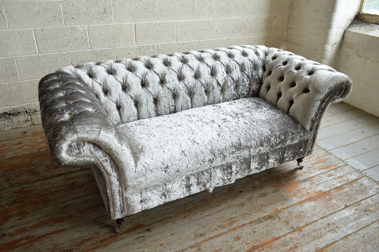 JVmoebel 2-Sitzer Chesterfield Sofa Sofas Klassischer 2 Sitzer Textil Winchester U3