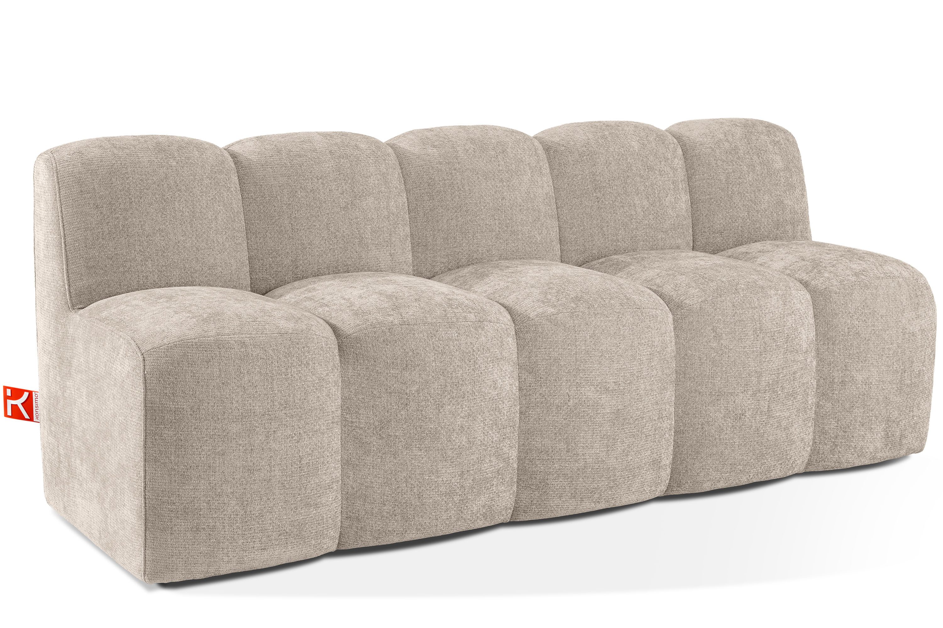 KONSIMO® Sofa BRESCO Einzelsofa, Küchenbank, Polsterbank, hergestellt in der EU, Breite: 200 cm, Küchensofa, Sitzbank, Chenille-Stoff, 3 Breiten zur Auswahl