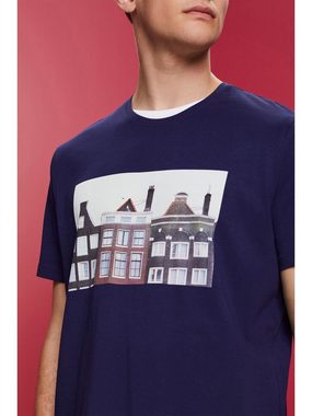 edc by Esprit T-Shirt Rundhals-T-Shirt mit Print, 100 % Baumwolle (1-tlg)