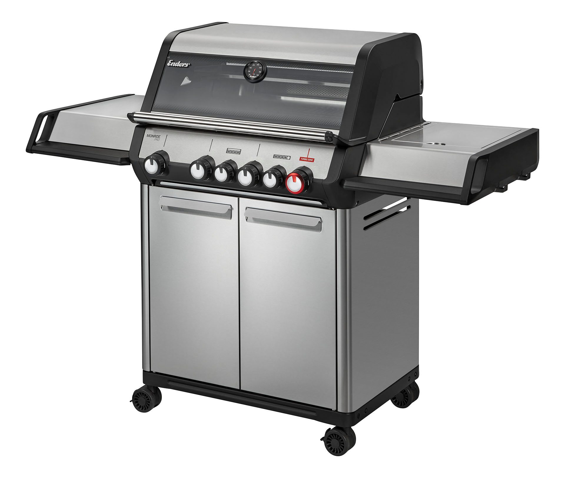 Enders® Gasgrill Monroe Pro 4 SIKR Turbo Gas Grill - Gasgrill 4 Brenner Edelstahl