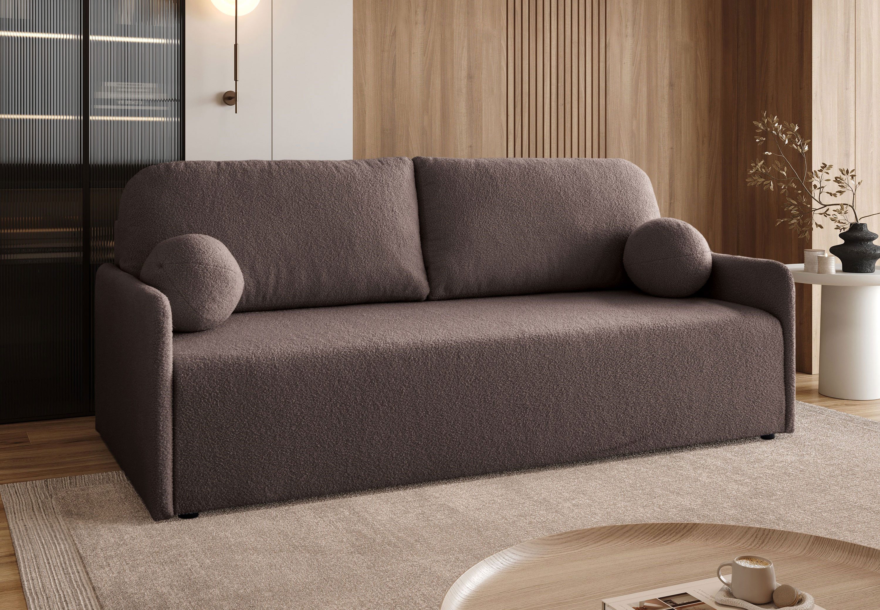 Lookway Schlafsofa CUDDLE mit Schlaffunktion und Bettkasten, 207x90x90 cm