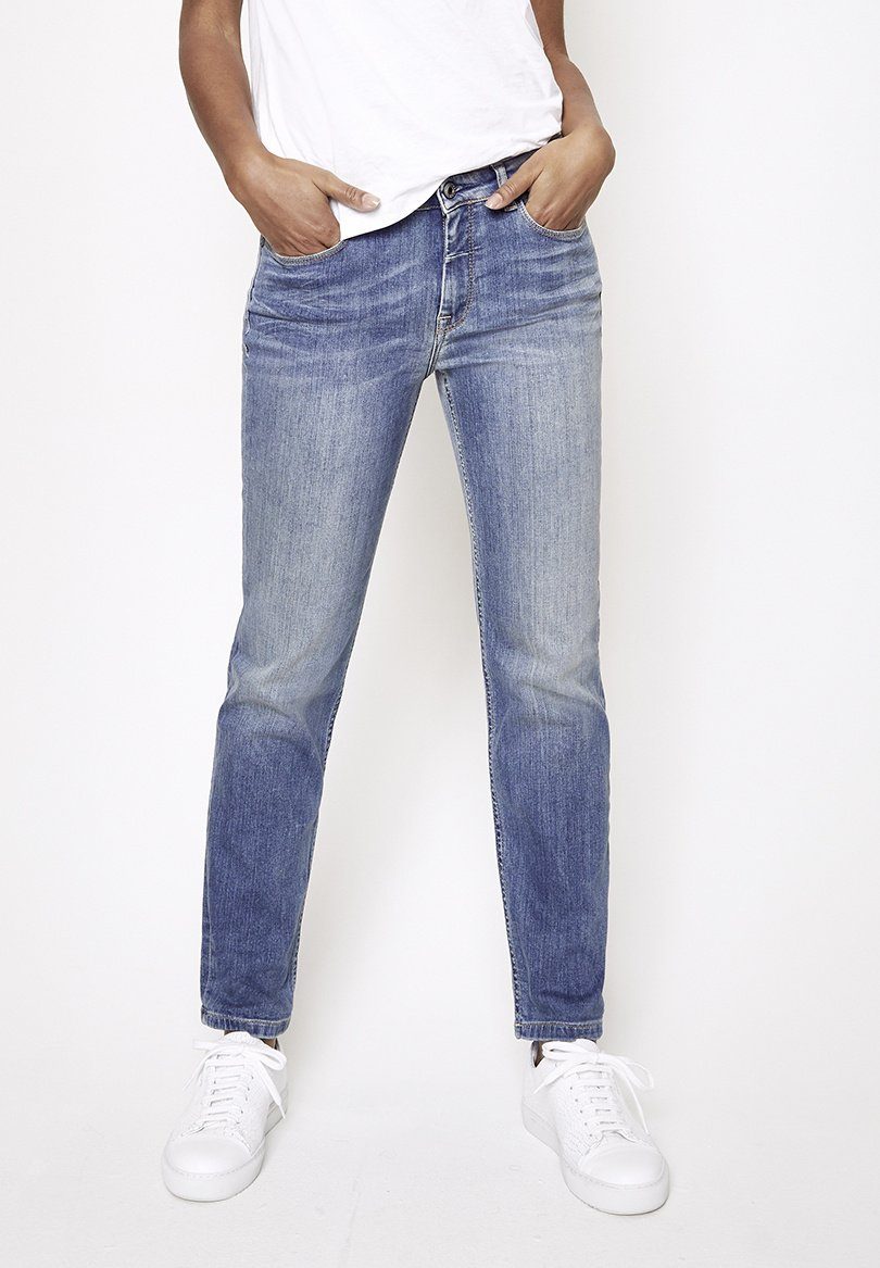 FIVE FELLAS Straight-Jeans MAGGY nachhaltig, Italien, Stretch, magic shape