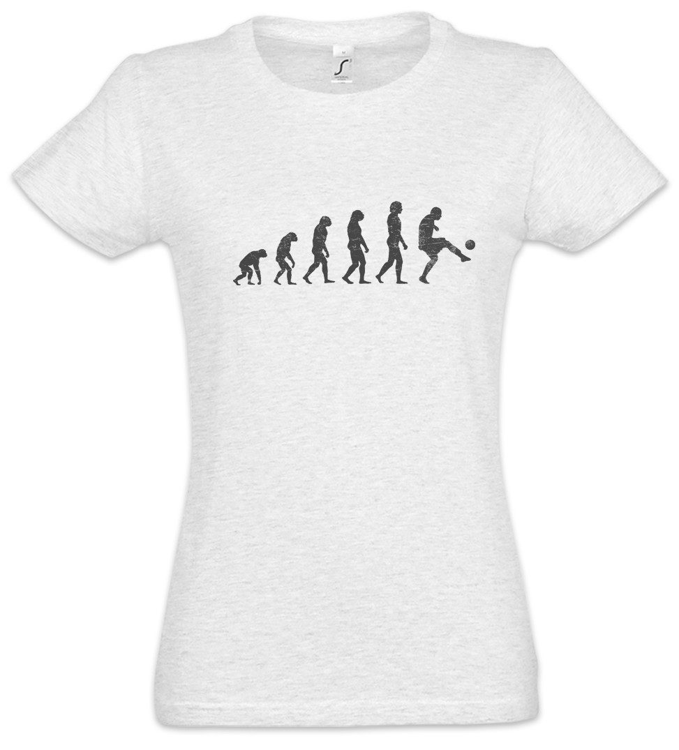 Urban Backwoods Print-Shirt Football Evolution Damen T-ShirtFußball Fussball Player Soccer Game (1-tlg) Sport Spieler Sports Coach