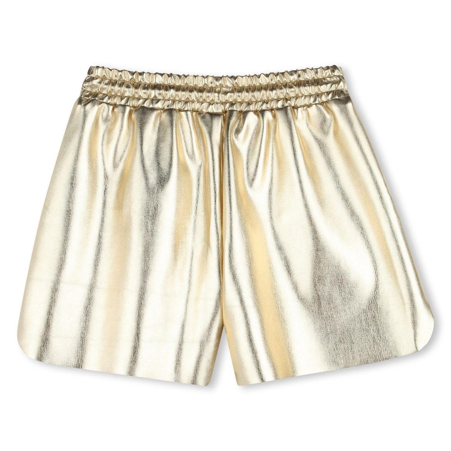 Boss Kidswear Shorts BOSS Kidswear – Shorts aus Kunstleder Hellgold