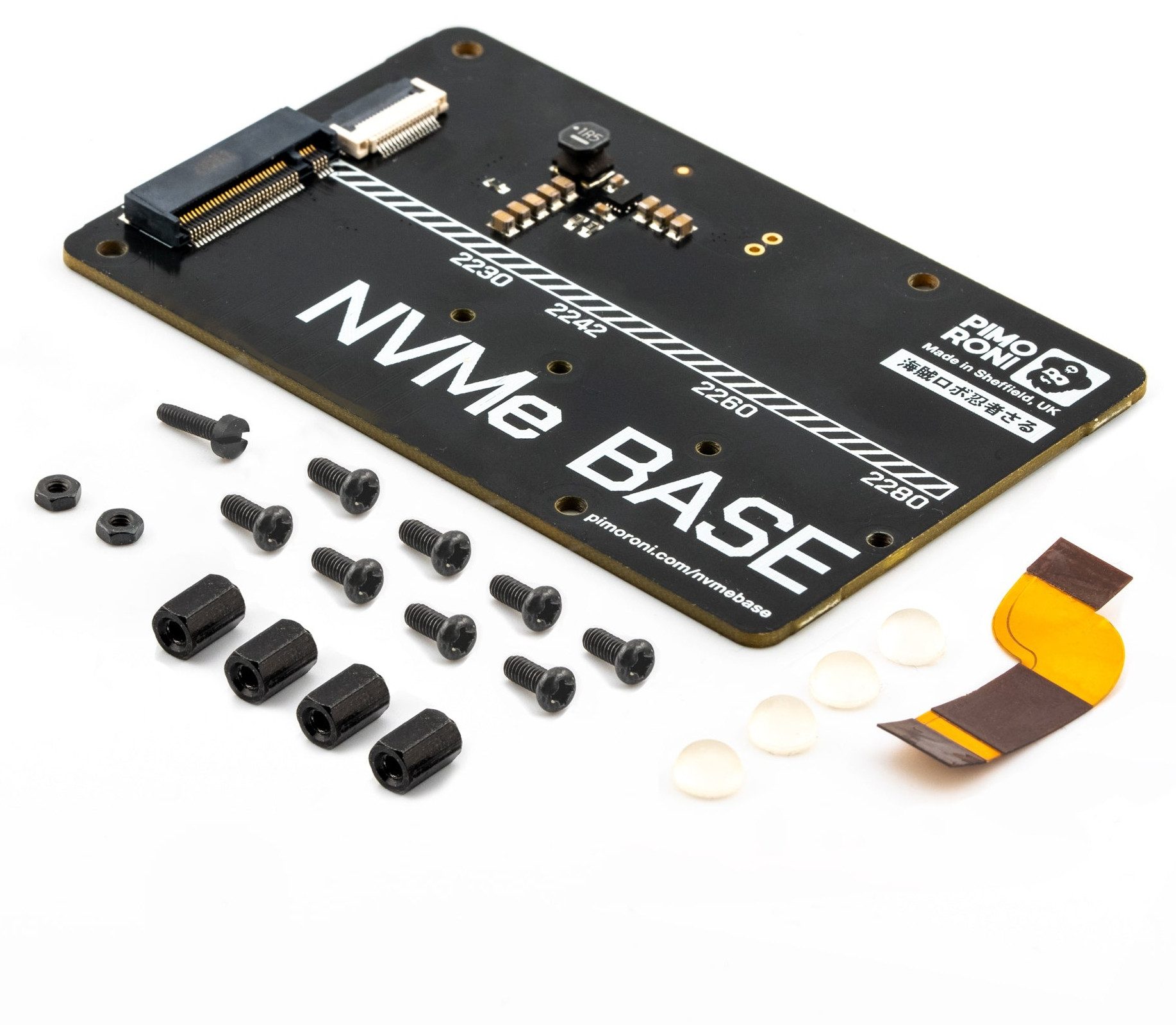 Pimoroni NVMe Base für Raspberry Pi 5, PCIe, M-Key NVMe SSD Adapter