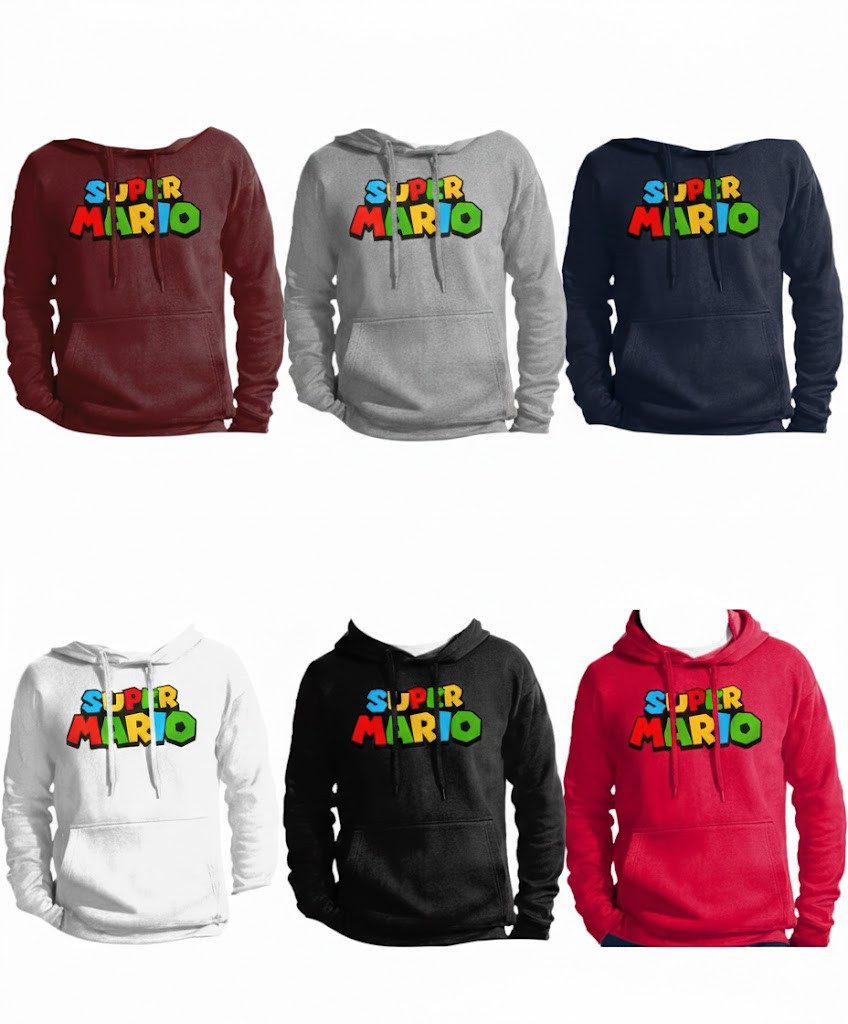 Hoodie Super Mario Retro Gamer Gaming Konsole Spiele Computer