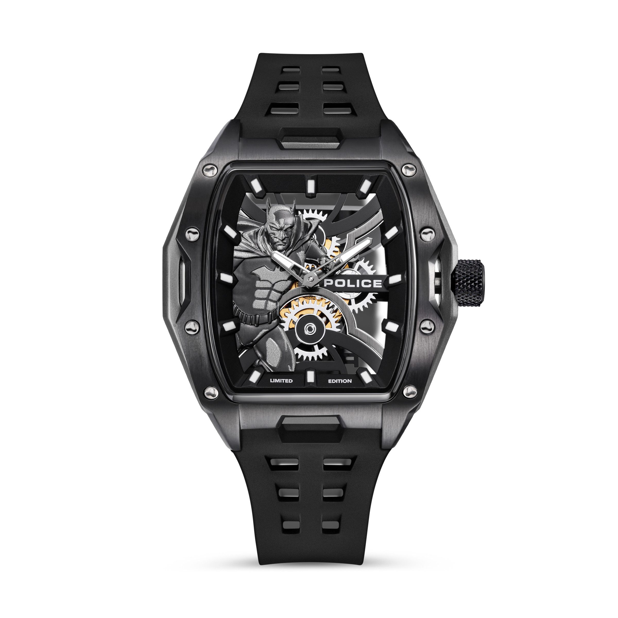 Police Quarzuhr Gotham PEWGM0075301, Armbanduhr, Herrenuhr, Silikonarmband, analog
