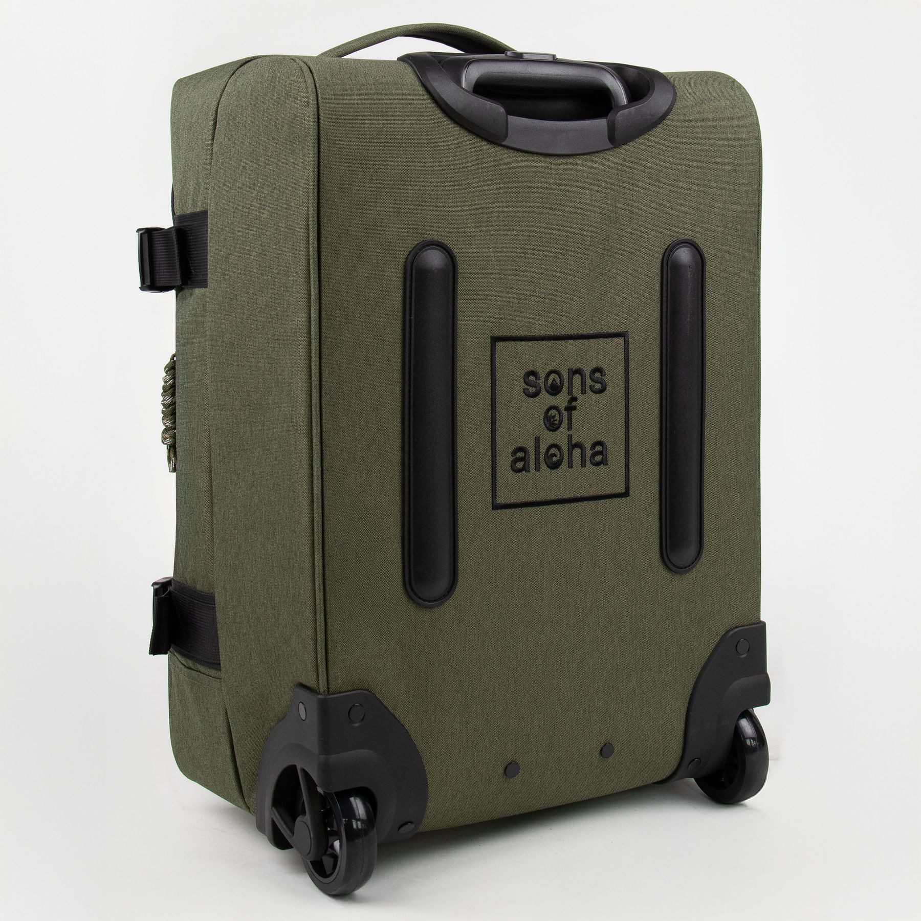 SONS OF ALOHA Koffer Handgepäck Roll Koffer 55 cm Trolley mit Rollen, Handgepäck Roll Koffer 2 Rollen, Trolley aus Plastikflaschen