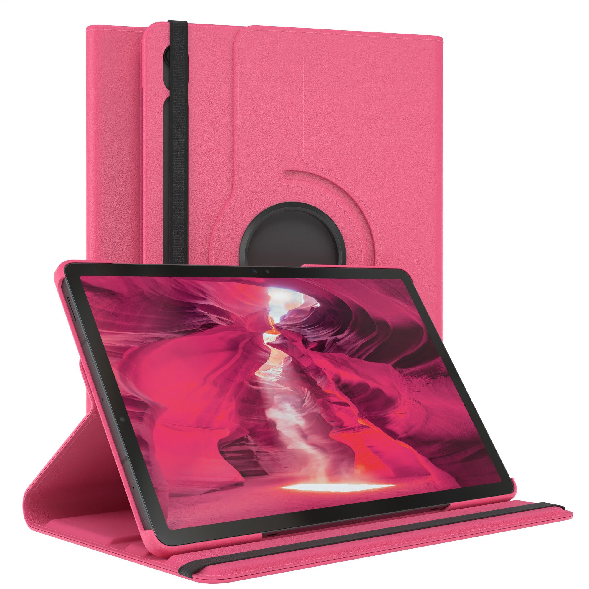 EAZY CASE Tablet-Hülle Rotation Case für Galaxy Tab S10 FE 10,9 Zoll, Klapphülle zum Aufstellen Rundum Hülle Book Tablet Slim Klappcase Pink