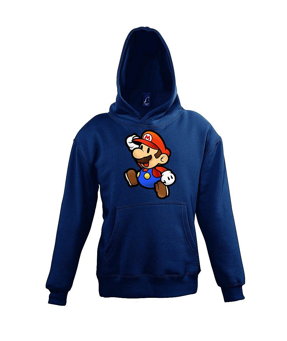 Youth Designz & Mario modischem Hoodie Kapuzenpullover Pullover Jungen Kinder für Mädchen mit Print Navyblau