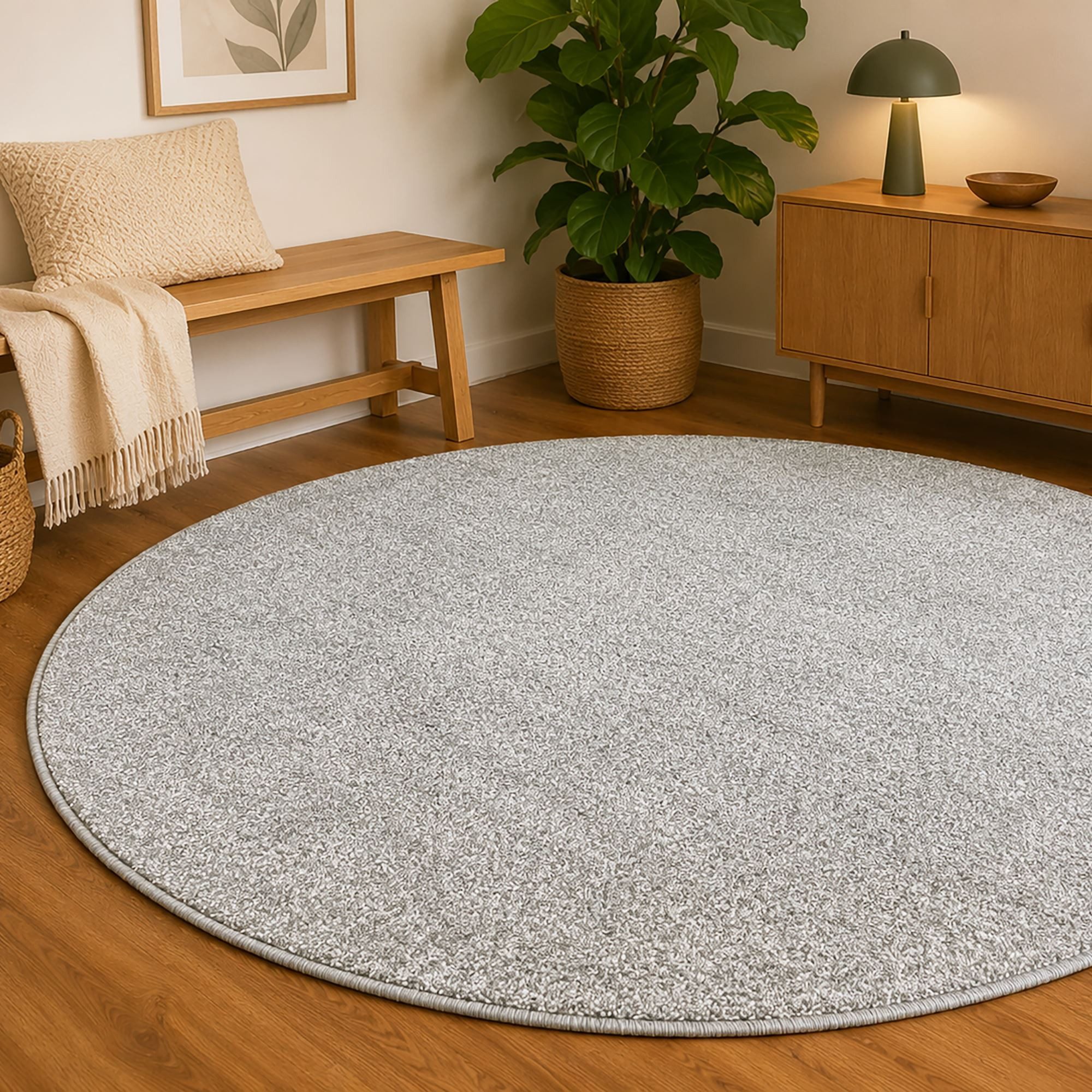 Steffensmeier Teppich Levanto Rund, rund, Kurzflor Teppich, Wohnzimmer