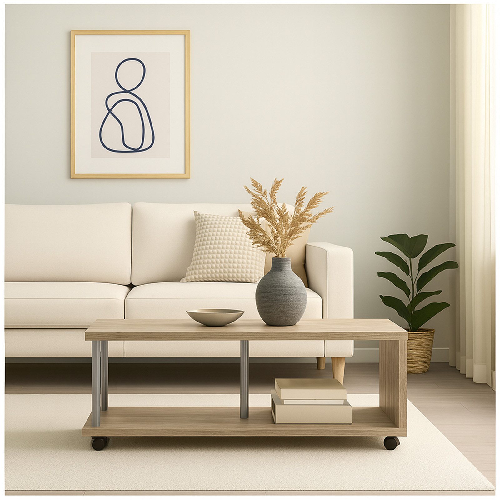 HTI-Living Couchtisch Couchtisch mit Ablagefach und Rollen (Stück, 1-St., 1 günstig online kaufen